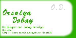 orsolya dobay business card